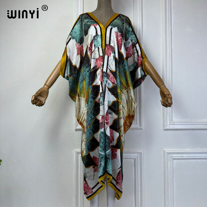WINYI Summer african V-neck dr - Robe Silk Women recension och pris