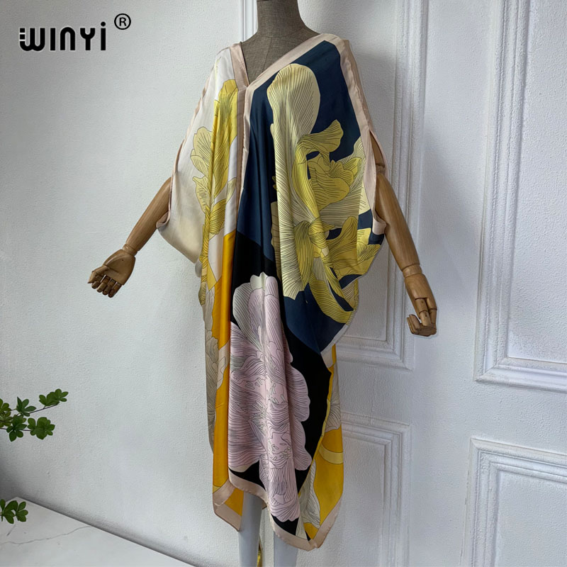WINYI Summer african V-neck dr - Robe Silk Women recension och pris