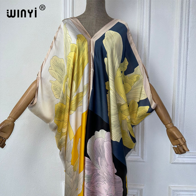 WINYI Summer african V-neck dr - Robe Silk Women recension och pris
